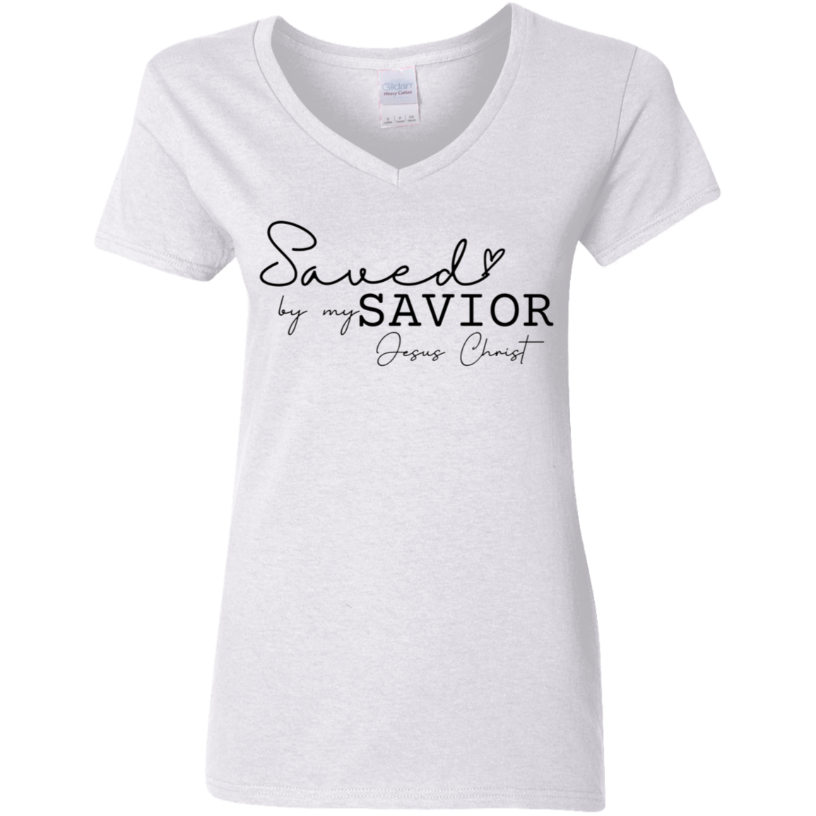 Saved by my savior V-Neck T-Shirt