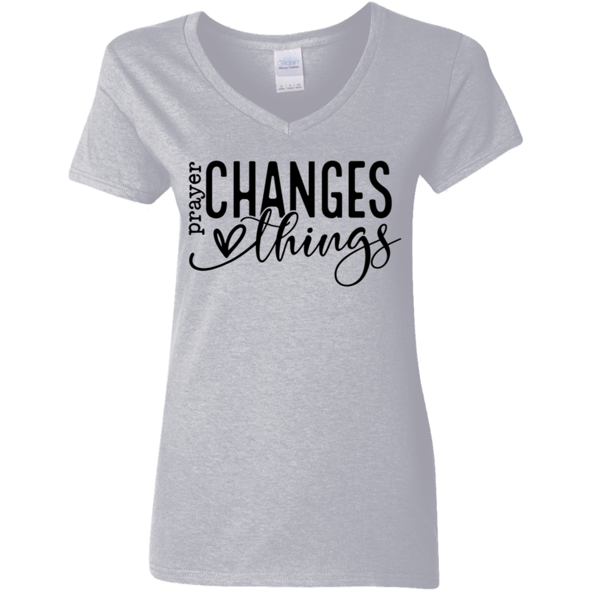 Prayer changes things V-Neck T-Shirt