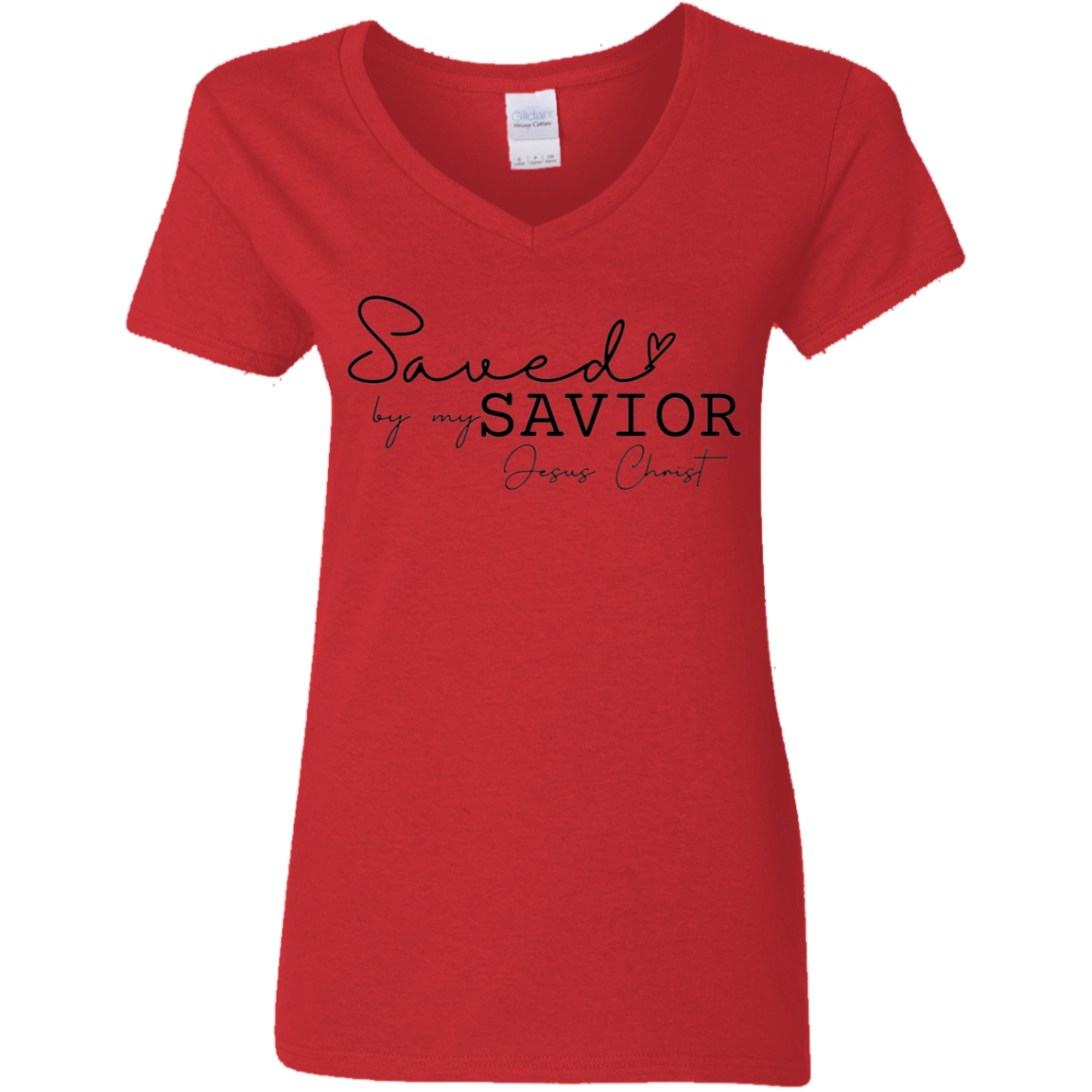 Saved by my savior V-Neck T-Shirt