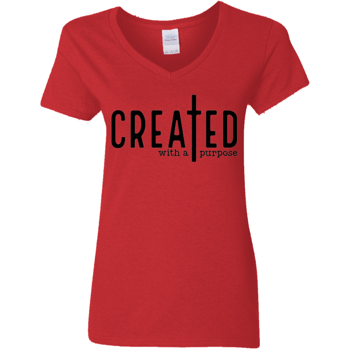 Created with a purpose V-Neck T-Shirt