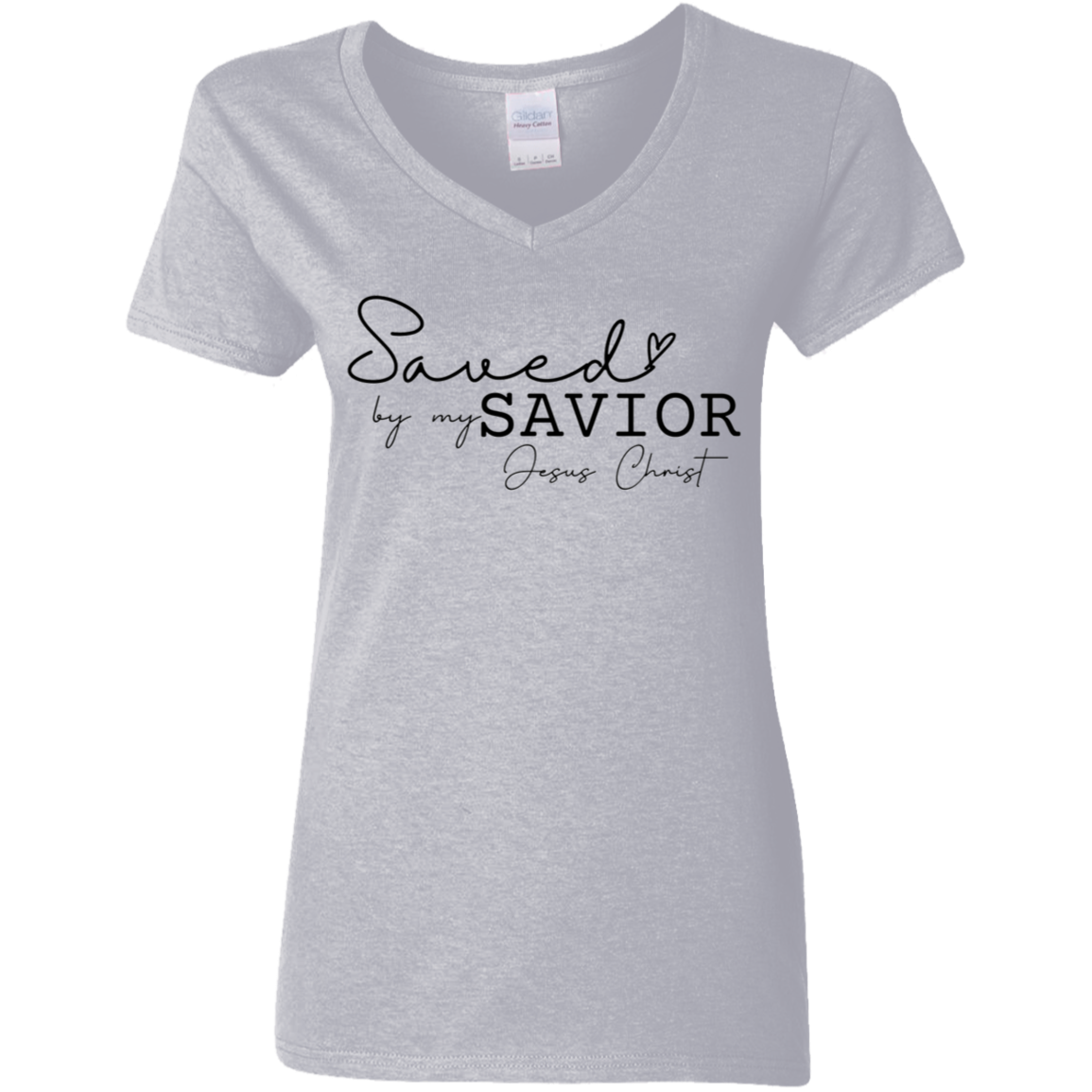 Saved by my savior V-Neck T-Shirt