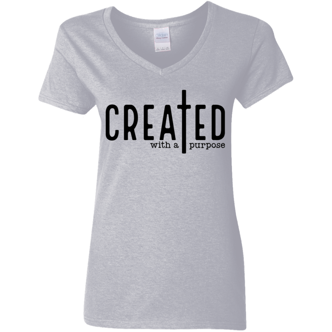 Created with a purpose V-Neck T-Shirt