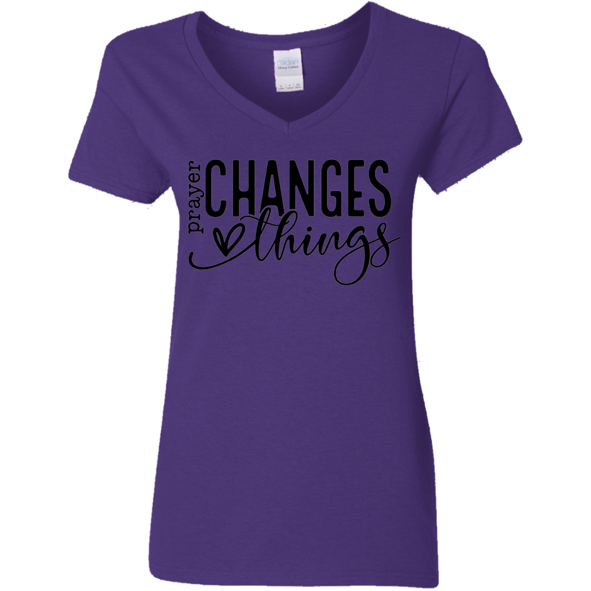 Prayer changes things V-Neck T-Shirt