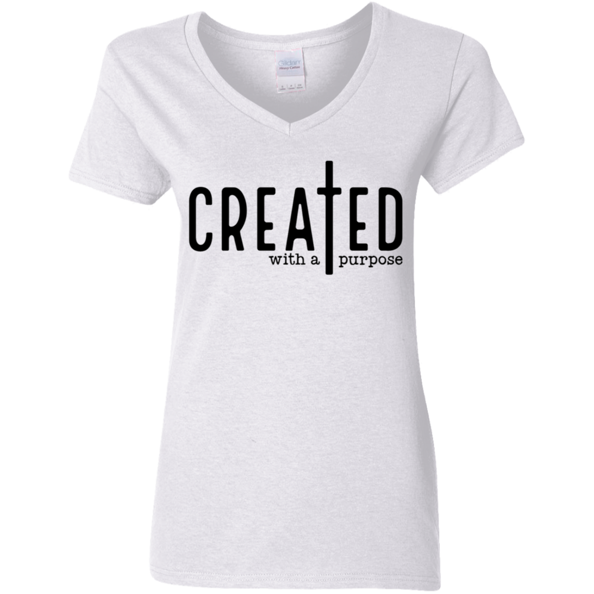 Created with a purpose V-Neck T-Shirt