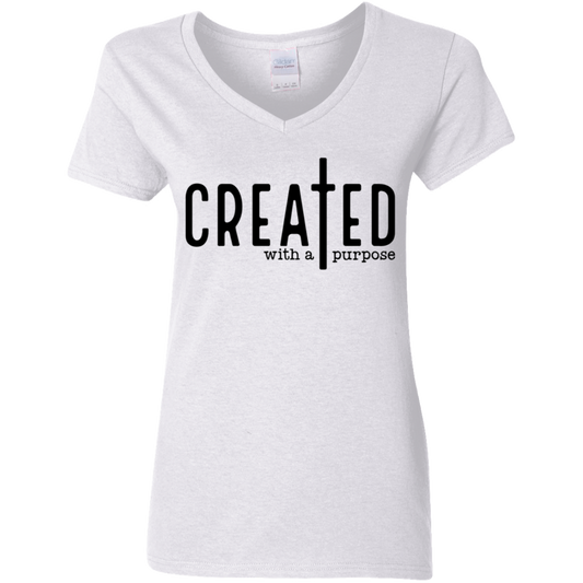 Created with a purpose V-Neck T-Shirt