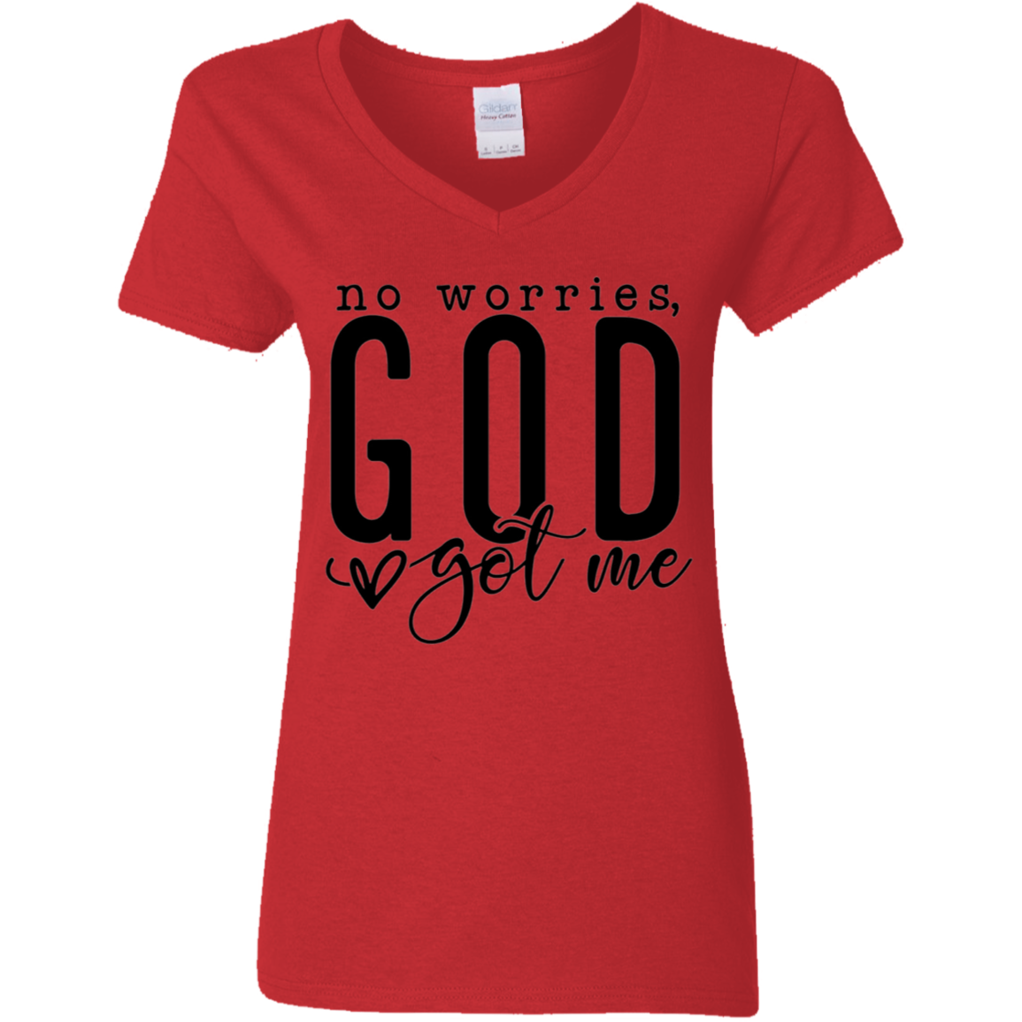 God got my no worries V-Neck T-Shirt