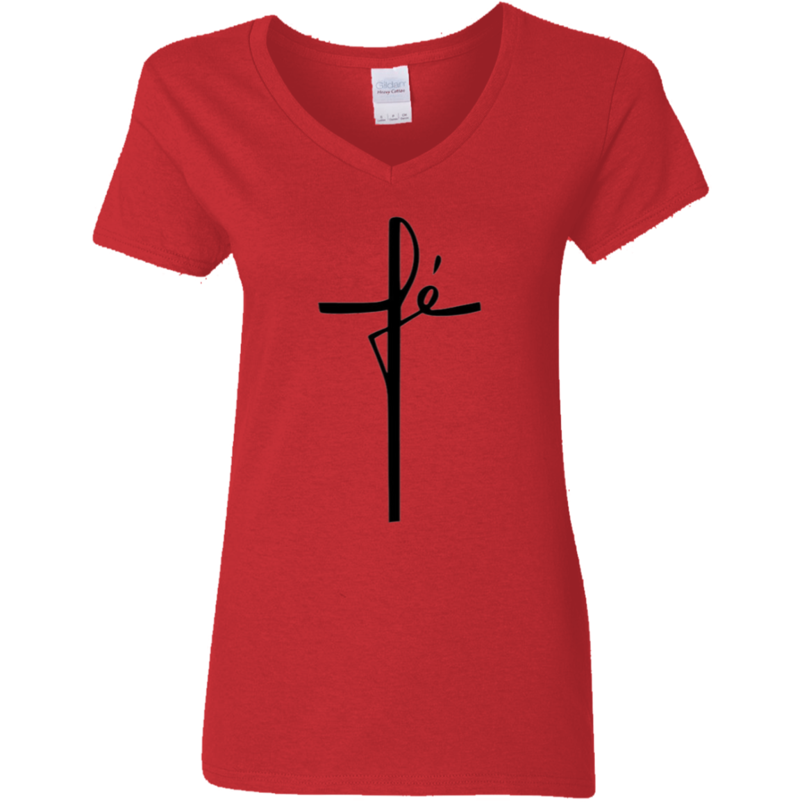 Cross V-Neck T-Shirt